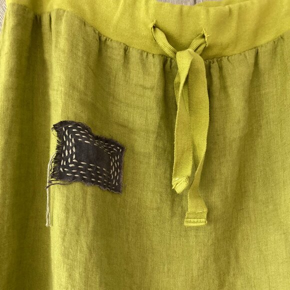 100% Linen Harem Pants, OS, mustard color - Picture 4 of 8